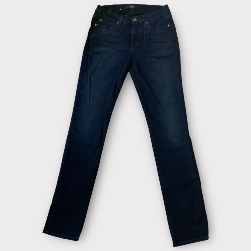 7 For All Mankind Darkwash Straight Kimmie Jeans Size 25 #223